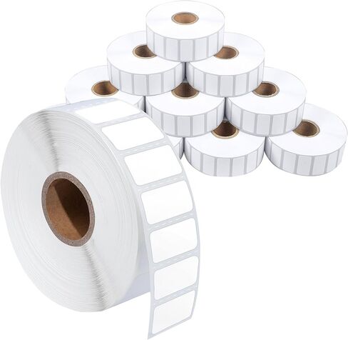 Spartan Industrial - 4" X 1" Direct Thermal Labels (13000 Count, 10 Rolls) - Barcode Labels, Wide Thermal Sticker Roll for Carton and Product Identification - Compatible with Zebra and Rollo Printers in Kuwait