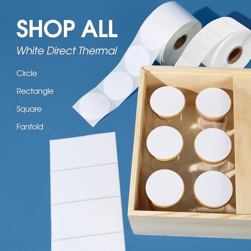 Spartan Industrial - 4" X 1" Direct Thermal Labels (13000 Count, 10 Rolls) - Barcode Labels, Wide Thermal Sticker Roll for Carton and Product Identification - Compatible with Zebra and Rollo Printers in Kuwait