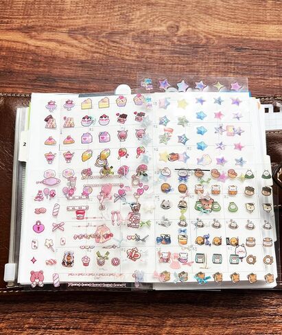 ملصقات صغيرة مقطوعة مسبقًا لكتاب Kawaii وردي صغير للحيوانات الأليفة للمجلات المخططين للقصاصات ديكور ذاتي الصنع 28 ورقة in Kuwait