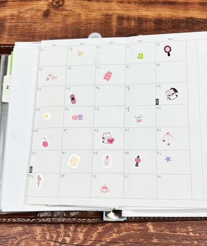 ملصقات صغيرة مقطوعة مسبقًا لكتاب Kawaii وردي صغير للحيوانات الأليفة للمجلات المخططين للقصاصات ديكور ذاتي الصنع 28 ورقة in Kuwait