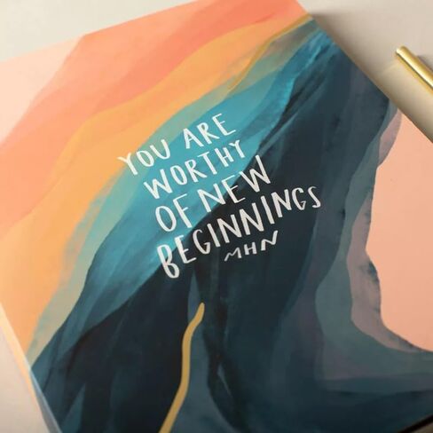 Fringe Studio Classic Paperback Journal, “New Beginnings," 208 Pages, Morgan Harper Nichols Artist Collection, 7.5" x 9.5" (841044) in Kuwait