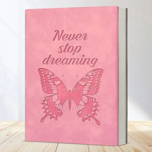 Inspirational Journal Never Stop Dreaming Butterfly Writing Notebook Motivational Gift for Women Teen Girls in Kuwait