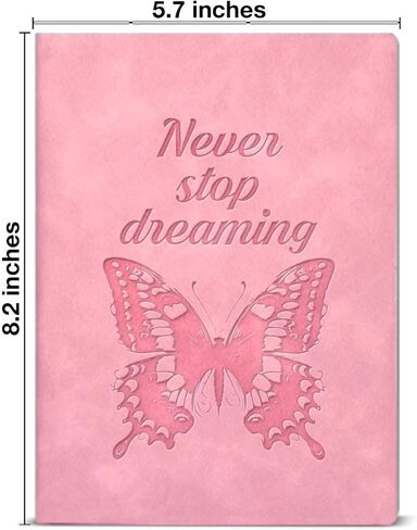 Inspirational Journal Never Stop Dreaming Butterfly Writing Notebook Motivational Gift for Women Teen Girls in Kuwait