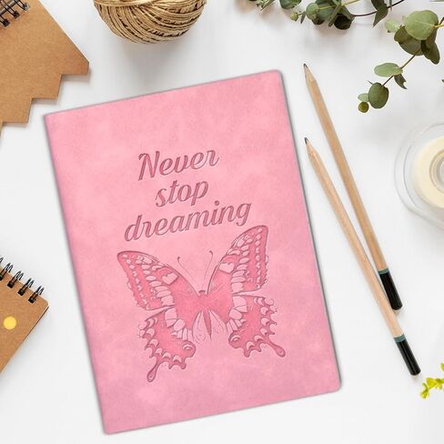 Inspirational Journal Never Stop Dreaming Butterfly Writing Notebook Motivational Gift for Women Teen Girls in Kuwait