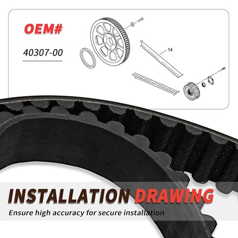 40307-00 Drive Belt,135T 1-1/8 inch Width for Harley-Davidson Softail Motorcycle 2000-2006 in Kuwait