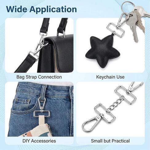 40 Pcs 1-1/2 Inch Lobster Claw Swivel Clasps, D Ring Swivel Lobster Claw Clasps, Metal Lobsters Lanyard Clasp, Push Gate Snap Hooks for DIY Crafts Keychain Purse Bag Making in Kuwait