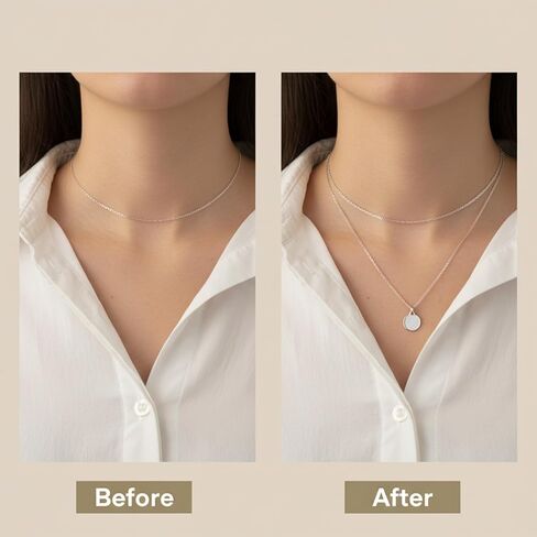 4 PCS Silver Chain Extenders for Necklaces Bracelet Extender Silver Necklace Extenders for Women Bracelet Extension Link for Delicate Jewelry in Kuwait