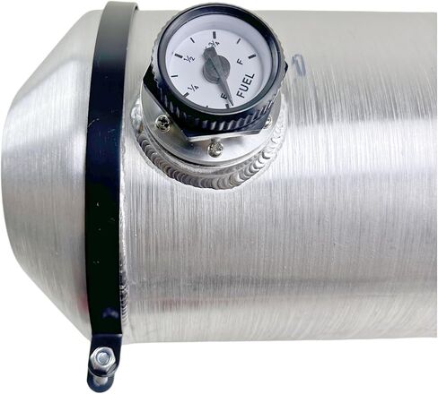JSD 10 Gallons 10"x30" Aluminum Spun Round Fuel Tank Gas Tank With Level Gauge with Bracket End Fill 1/4" NPT Outlet in Kuwait