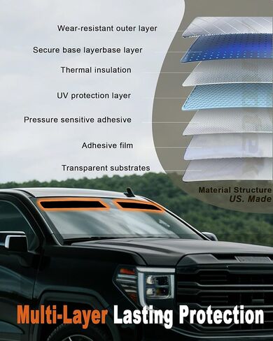 غشاء وشريط تظليل النافذة مسبق القطع من AUTOTEK لسيارة GMC Sierra 1500 All Cabs 2019-2025، واقي للخصوصية مضاد للوهج للأشعة فوق البنفسجية من أجل قيادة مريحة، سهل التركيب والديكور in Kuwait