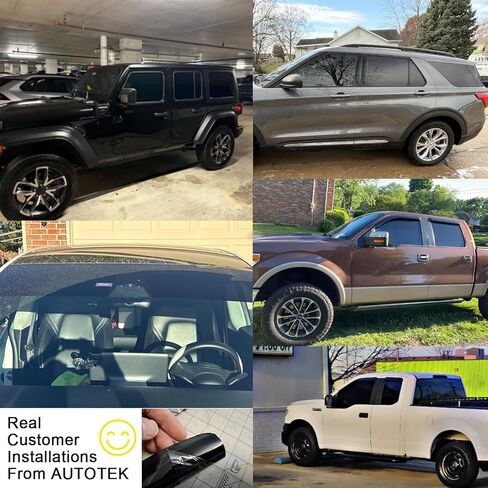 غشاء وشريط تظليل النافذة مسبق القطع من AUTOTEK لسيارة GMC Sierra 1500 All Cabs 2019-2025، واقي للخصوصية مضاد للوهج للأشعة فوق البنفسجية من أجل قيادة مريحة، سهل التركيب والديكور in Kuwait
