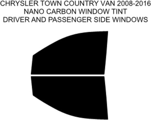 مجموعة ألوان مسبقة القطع من فيلم كربون نانو لسيارة Chrysler Town Country Van 2008-2016 للسائق والركاب التي تعمل بنظام Windows مقطوعة حسب الطلب لتناسب نظام Windows الخاص بك.. (20% الكل) in Kuwait