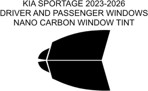 لون نافذة تينتبرو نانو كربون مسبق القطع لسيارة كيا سبورتاج 2023-2026 للسائق والركاب، مجموعة من 4 قطع (35% الكل) in Kuwait