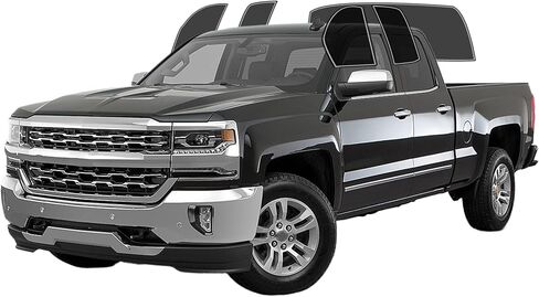 AUTOTEK Precut Windows Tint Film All Sides Cars Sun Blocking Protection Privacy Anti Shatter Glass 2 Ply Film 10% Tint Shade kit for Chevy Silverado 1500 Extended 2014-2018 in Kuwait