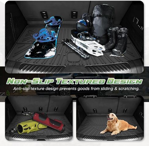 Cartist Cargo Liner for Chevy Tahoe/GMC Yukon 2021-2025 2026 (Not for Yukon XL), All Weather Cargo Mats for Tahoe Accessories, Heavy Duty TPE Behind The 3rd Row Trunk Mat, Car Accessories in Kuwait