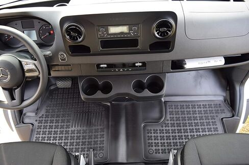 Rezaw-Plast Rubber Van Mat for 2007-2024 Mercedes Benz Sprinter Floor Mats 1st Row/Cargo Version/Custom Fit Tailored 1500/2500/3500/4500 Black in Saudi Arabia