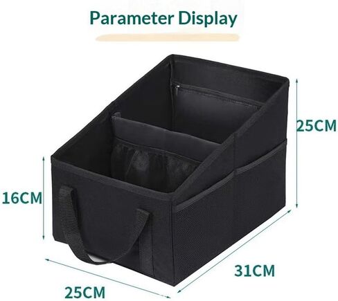 Car Seat Organizer - Passenger Seat Organizer, Collapsible Small Car Seat Storage Organizer for Console Front/Back, Automotive Backseat Organizer with Belt 4 Cup Holders for Kids Accessories in Kuwait