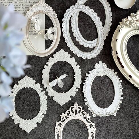 40Pcs Embossed Vintage Frames Scrapbook Decorative Paper, 4 Packs Small Photo Frame Card Cutouts for Card Making Junk Journaling Scrapbooking Supplies Notebook Photo Album Decor Non-Sticky in Saudi Arabia