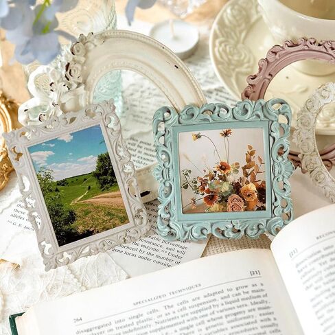 40Pcs Embossed Vintage Frames Scrapbook Decorative Paper, 4 Packs Small Photo Frame Card Cutouts for Card Making Junk Journaling Scrapbooking Supplies Notebook Photo Album Decor Non-Sticky in Saudi Arabia