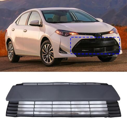 PENSUN Front Bumper Upper Grill Fit for 2014 2015 2016 Toyota Corolla LE CE, Front Grille Replacement for TO1200366 5310002560, Gloss Black in Kuwait