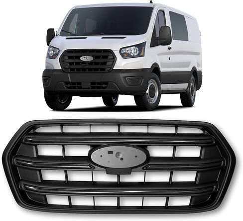 Front Grille Compatible with 2020 2021 2022 2023 2024 2025 Ford Transit 150 250 350 350HD Grill with Black-style Transit grille in Saudi Arabia