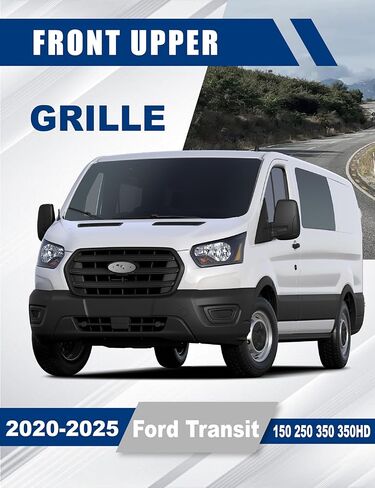 Front Grille Compatible with 2020 2021 2022 2023 2024 2025 Ford Transit 150 250 350 350HD Grill with Black-style Transit grille in Saudi Arabia
