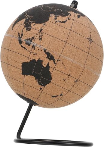 HANABASS Cork Globe عالم صغير مع حامل 6.3 بوصة ديكور سطح المكتب لمكتب المكتب والعرض التعليمي المنزلي in Kuwait