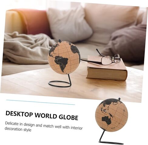 HANABASS Cork Globe عالم صغير مع حامل 6.3 بوصة ديكور سطح المكتب لمكتب المكتب والعرض التعليمي المنزلي in Kuwait