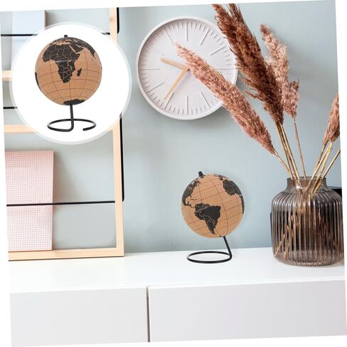HANABASS Cork Globe عالم صغير مع حامل 6.3 بوصة ديكور سطح المكتب لمكتب المكتب والعرض التعليمي المنزلي in Kuwait