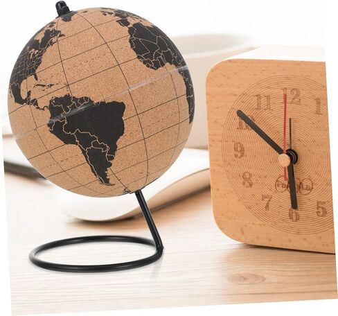 HANABASS Cork Globe عالم صغير مع حامل 6.3 بوصة ديكور سطح المكتب لمكتب المكتب والعرض التعليمي المنزلي in Kuwait