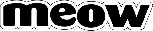 Imagine This 7-Inch by 2-Inch Car Magnet Word Shape, Meow in Kuwait