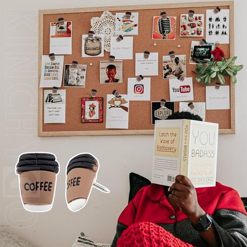 30 Pack Coffee Cup Decorative Push Pins Cute Thumbtacks for Cork Bulletin Board Map Office in Saudi Arabia