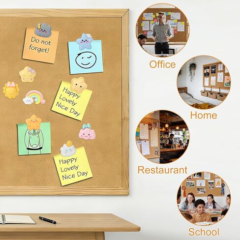 Cute Push Pins for Cork Board - 30 Pcs Decorative Push Pins for Bulletin Board, Animal Weather Thumb Tacks with Box for Home Office School Hanging Posters Maps Photo Feature Wall in Kuwait