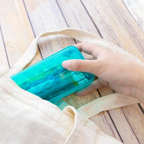 BAZIC Products Plastic Pencil Case 8" Storage Box, Assorted Color, Translucent Hard Pencil Case, 1-UNIT COLOR SENT RANDOM in Kuwait