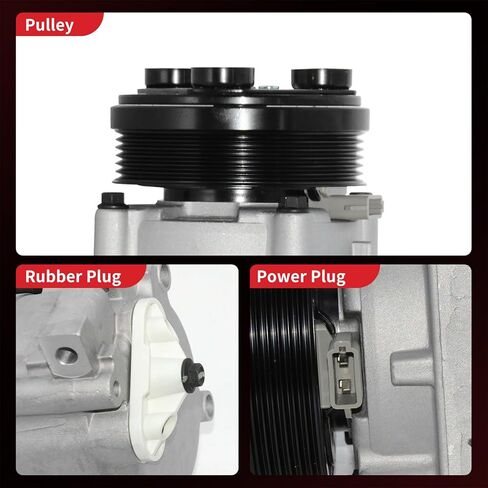 ضاغط مكيف الهواء PHOBOOS مع قابض متوافق مع Ford Explorer 1996-2001، Mustang، Aerostar، Thunderbird & Mercury Cougar، Mountaineer، FS10 Style، 6 Grooves، Ref. CO101820C in Kuwait