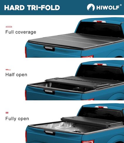 FRP Hard Tri Fold Truck Bed Tonneau Cover Fits 2015-2026 F150 with 5.5' Bed (67.1") | PRX3 | On Top | in Saudi Arabia