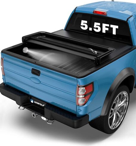 FRP Hard Tri Fold Truck Bed Tonneau Cover Fits 2015-2026 F150 with 5.5' Bed (67.1") | PRX3 | On Top | in Saudi Arabia