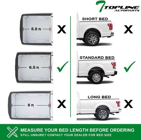 Low Profile Hard Tri Fold Aluminum Tonneau Cover with Truck Bed LED Lighting System Compatible with 07-13 Chevy Silverado GMC Sierra 1500/07-14 2500 3500 HD 6.5 Ft (78") Bed in Kuwait