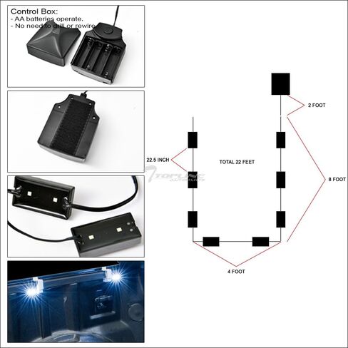 Low Profile Hard Tri Fold Aluminum Tonneau Cover with Truck Bed LED Lighting System Compatible with 07-13 Chevy Silverado GMC Sierra 1500/07-14 2500 3500 HD 6.5 Ft (78") Bed in Kuwait