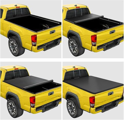 Soft Roll Up Tonneau Cover Compatible with 1994-2002 Dodge Ram 1500 2500 3500 6.5Ft Fleetside/Styleside Bed, Soft Vinyl Truck Bed Cover Without Rail System, Matte Black in Kuwait