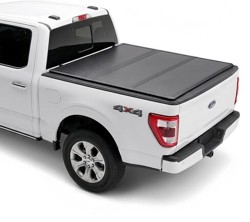 Hard 4-Fold Low Profile 5.5 ft Truck Bed tonneau Cover fits 2021–2026 Ford F-150 (Including Raptor and Lightning), 5' 5" Bed Waterproof and Seek Design with Security Lock in Saudi Arabia
