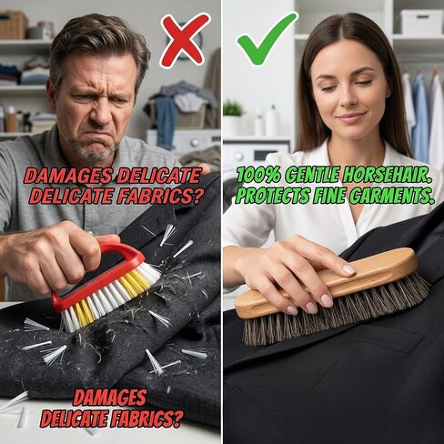 Soft Horsehair Surface Care Tool - Professional Billiard Table Cleaner with U-Shaped Dense Bristles - Ergonomic Wood Handle for Luxury Furniture, Auto Leather, Carpet and Garment Dusting (12 INCH) in Saudi Arabia