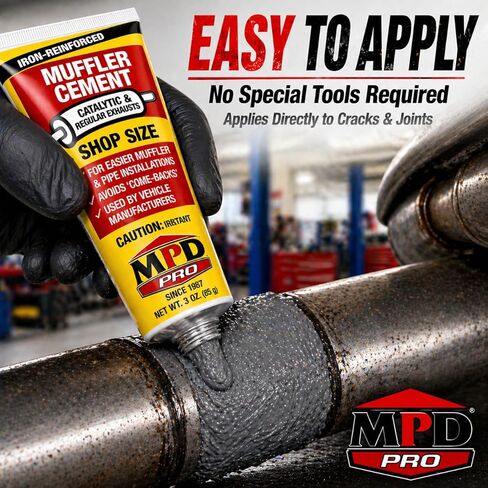 Muffler Cement Putty – 16 oz | Seals Exhaust Leaks, Cracks & Holes | Heat Resistant Up to 2000°F | Easy Application for Automotive Repairs (Pack of 1) in Kuwait