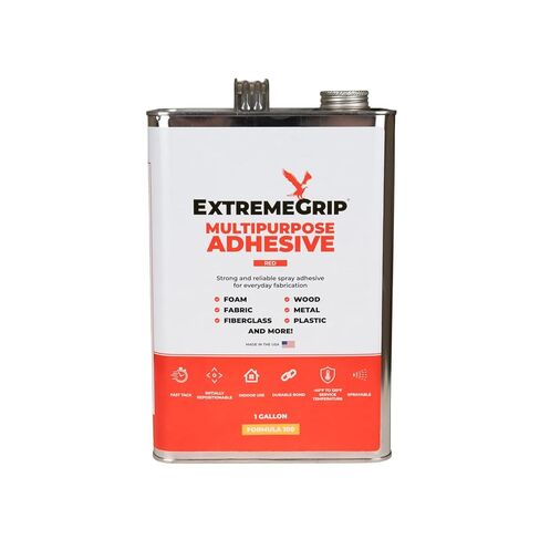 ExtremeGrip® Multipurpose Adhesive Red, Professional Industrial Adhesive for Fabric, Foam and Upholstery, Fast Tack High Strength Flexible Bond, Made in USA, 1 Gallon in Kuwait