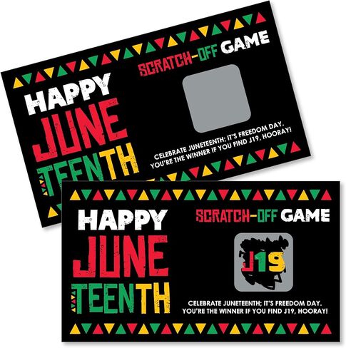 بطاقات للخدش من Big Dot of Happiness Happy Juneteenth - حفلة يوم الحرية - عدد 22 in Kuwait