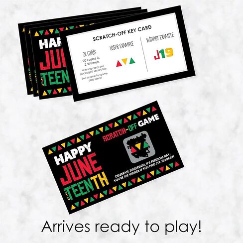 بطاقات للخدش من Big Dot of Happiness Happy Juneteenth - حفلة يوم الحرية - عدد 22 in Kuwait