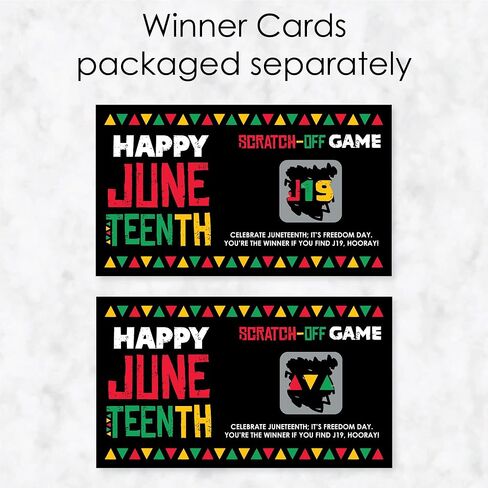 بطاقات للخدش من Big Dot of Happiness Happy Juneteenth - حفلة يوم الحرية - عدد 22 in Kuwait