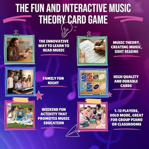 A Fun, Interactive Music Theory Card Game for Kids, Teens, and Adults — 142 Cards — The for Piano, Voice, Guitar, Violin, Percussion, and More! in Kuwait