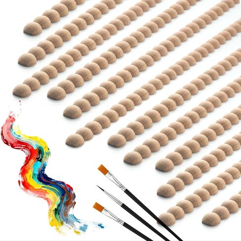 12 Pcs Beaded Wood Trim, Half Round Wood Beads Molding Strips, 15.75" Unfinished Wooden Moulding for DIY Crafts, Wall, Cabinet, Frame & Door Decoration(Paintable, W:0.55in × T:0.28in) in Saudi Arabia