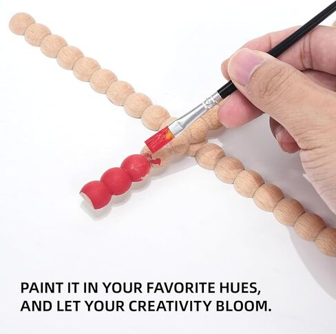 12 Pcs Beaded Wood Trim, Half Round Wood Beads Molding Strips, 15.75" Unfinished Wooden Moulding for DIY Crafts, Wall, Cabinet, Frame & Door Decoration(Paintable, W:0.55in × T:0.28in) in Saudi Arabia