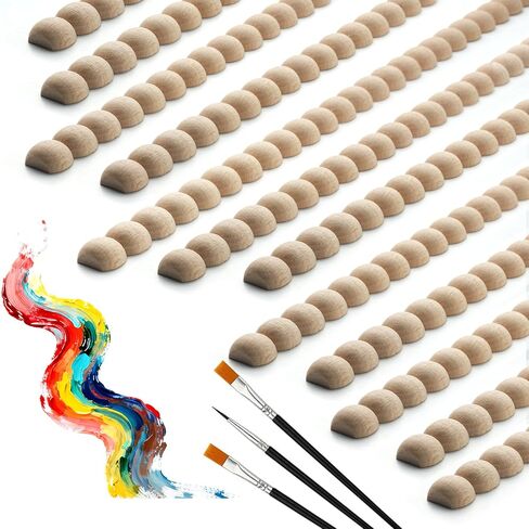 12 Pcs Beaded Wood Trim, Half Round Wood Beads Molding Strips, 15.75" Unfinished Wooden Moulding for DIY Crafts, Wall, Cabinet, Frame & Door Decoration(Paintable, W:0.55in × T:0.28in) in Saudi Arabia